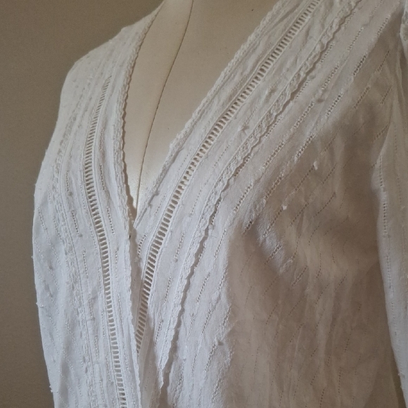 Evereve Beautiful White Women's Top Sz M - Picture 5 of 12